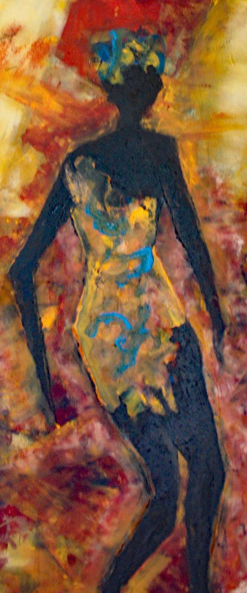 SCENE D'AFRIQUE, DANSEUSE AFRICAINE by Jacques Donneaud