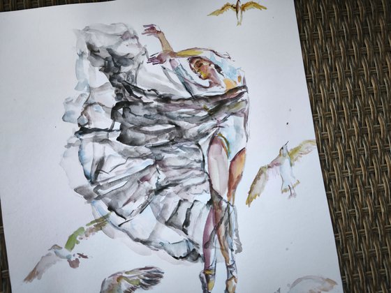 Ballet Watercolor Art