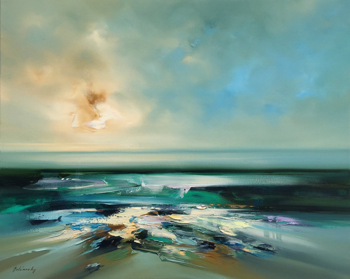 Serene Shore By Beata Belanszky Demko, 39 X 31, Artwork For Sale On Artfinder