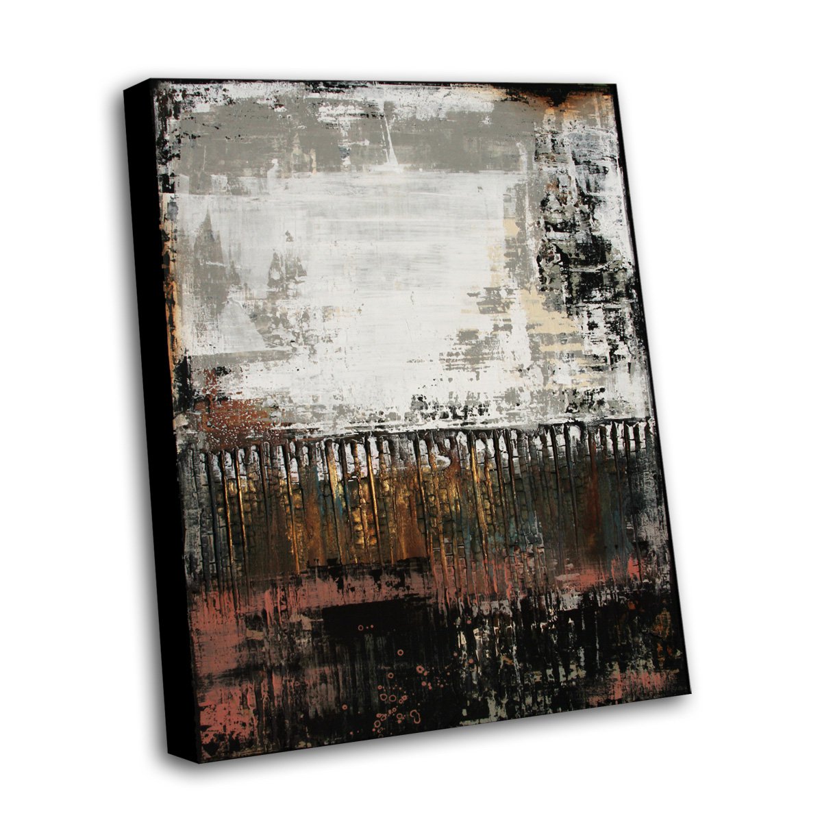 DARK WHISPERS - 60 x 80 CMS - ABSTRACT TEXTURED ARTWORK ON CANVAS by Inez Froehlich