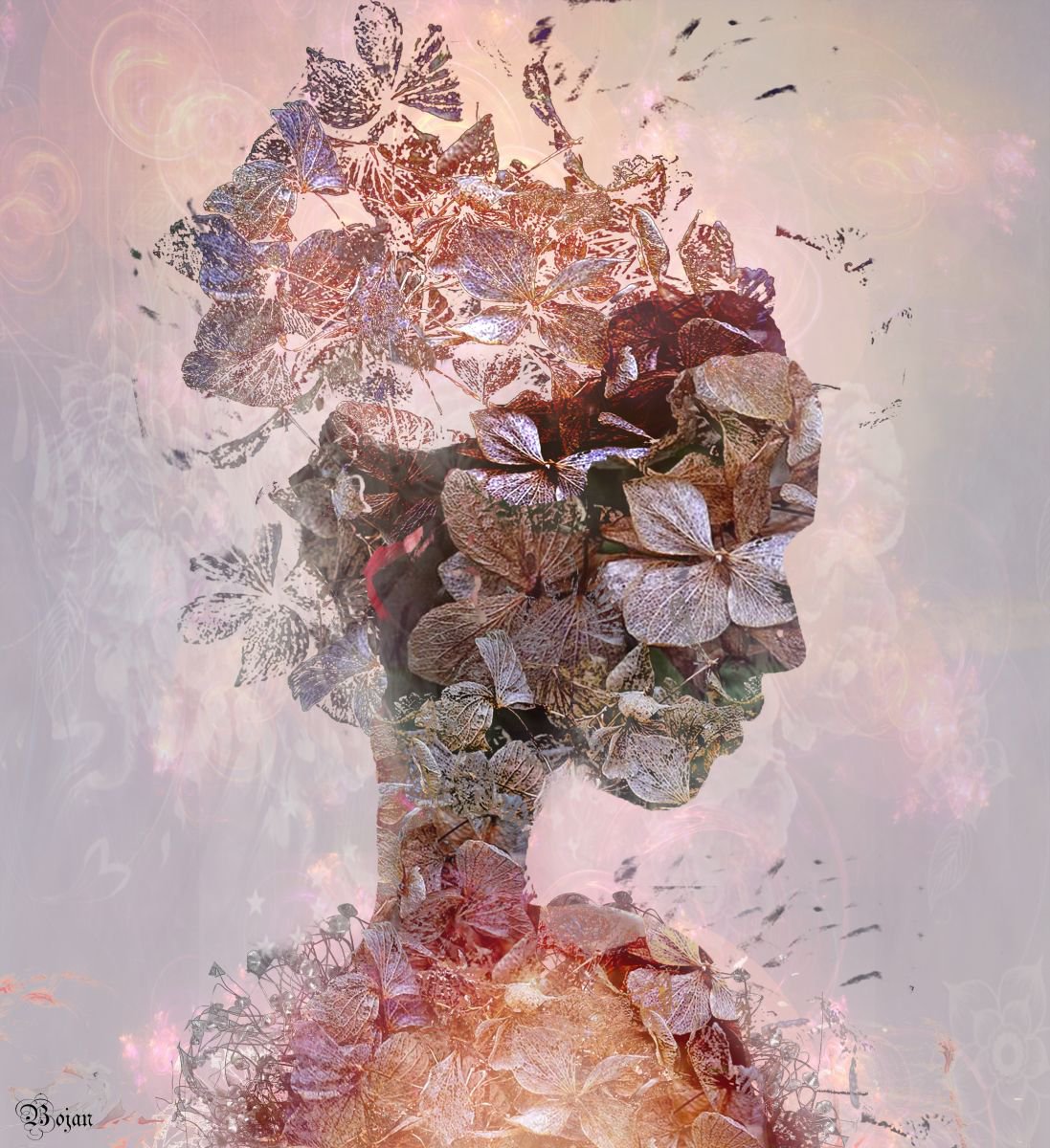 Illustrative Portrait Photograph By Bojan Jevtic, 40 X 43, Feel Me, Original Artwork