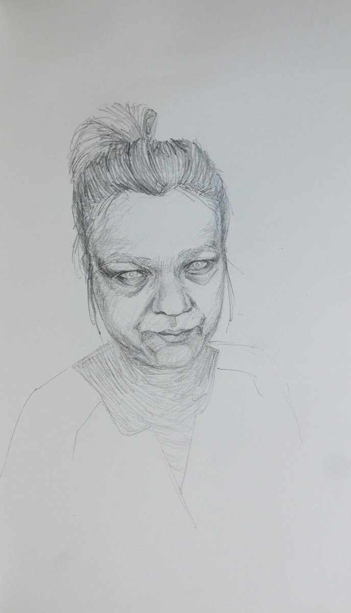 Face sketch July 11 by Karina Danylchuk