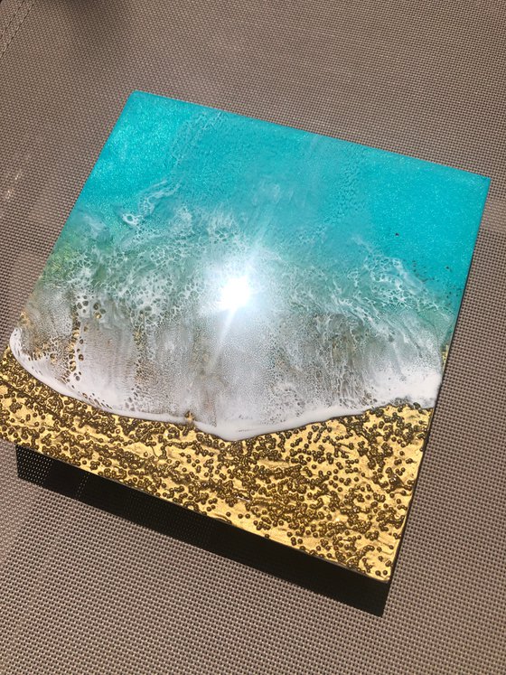 Teal Waves #41 Seascape Ocean Waves Painting