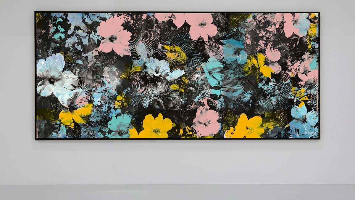 Botanical Painting By Teis Albers, 79 X 35", Any Day Now, Original Artwork