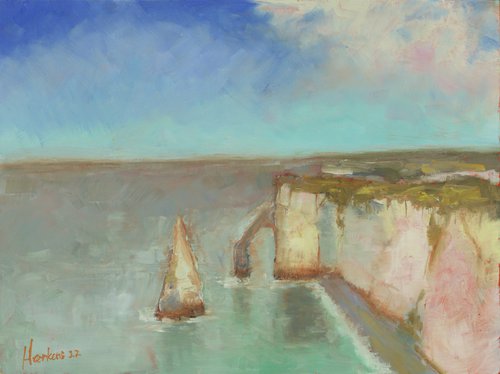 Etretat Cliffs Normandy by Egidius Heerkens