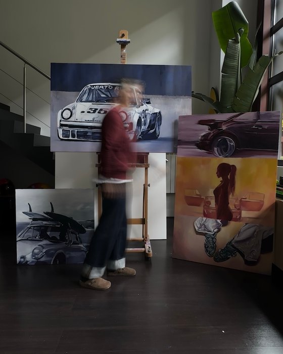 BEFORE IT HAPPENS 911 OIL ON CANVAS 160x100cm