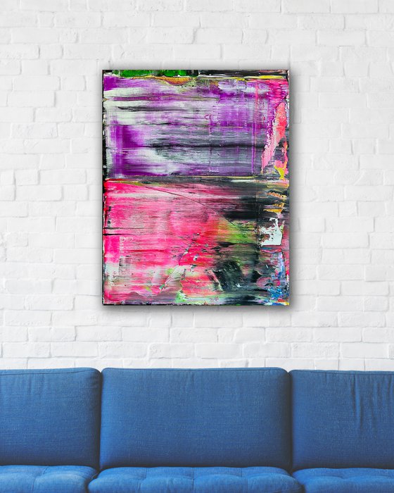 "Make Me Over" - Original PMS Abstract Acrylic Painting On Canvas - 24" x 30"