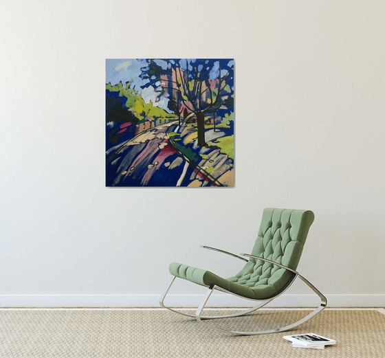 Pink and Blue Landscape