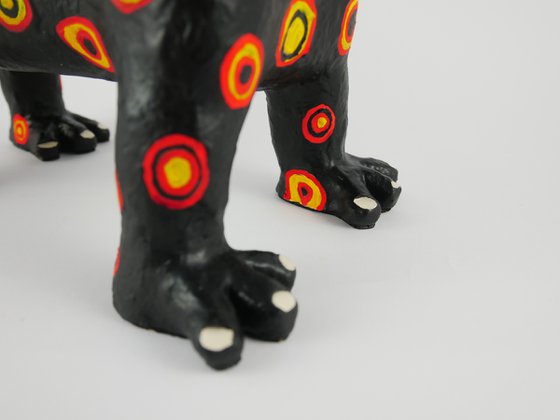 Black Cerberus with Colored Circles