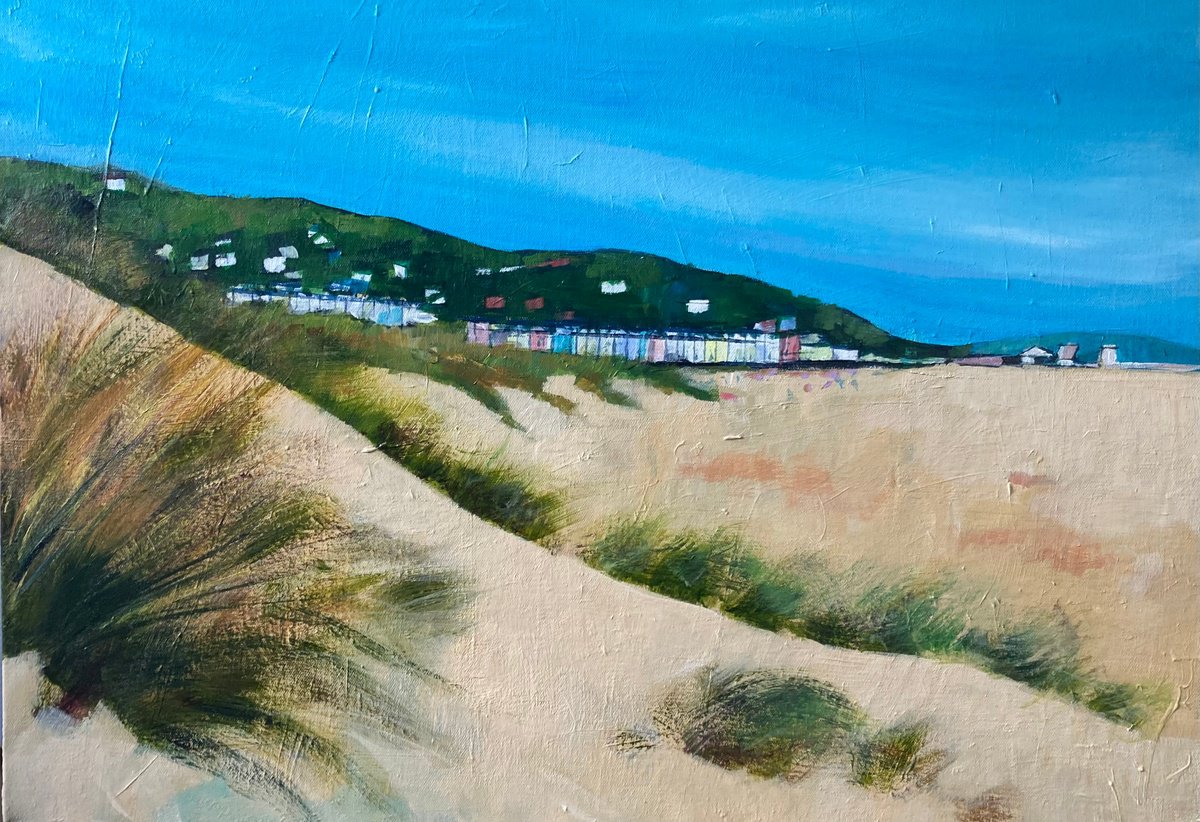 Beach At Aberdyfi, Gwynedd By Stuart Roper, 28 X 20, Artwork For Sale On Artfinder