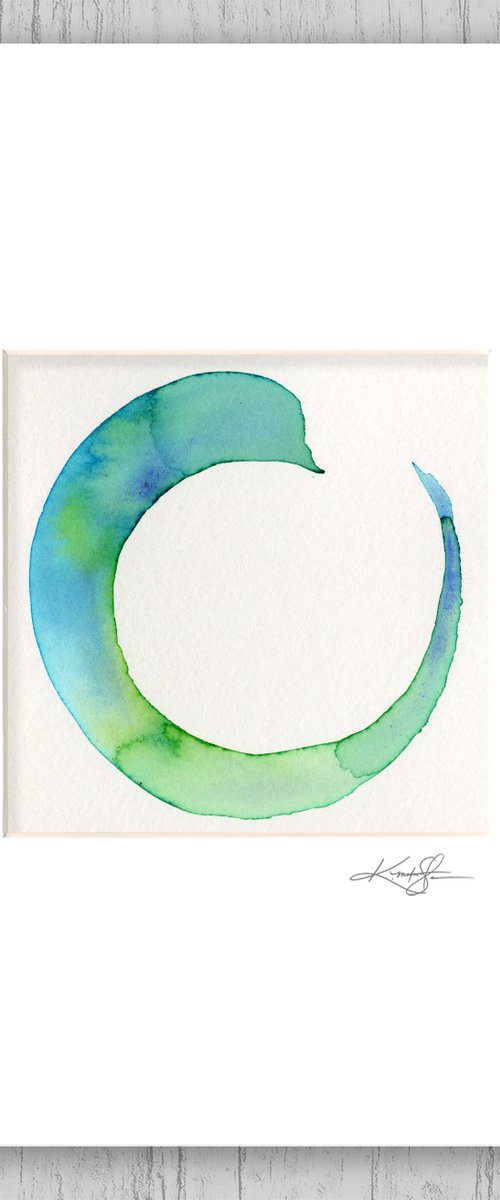 Enso Serenity 107 - Abstract Zen Circle Painting by Kathy Morton Stanion by Kathy Morton Stanion