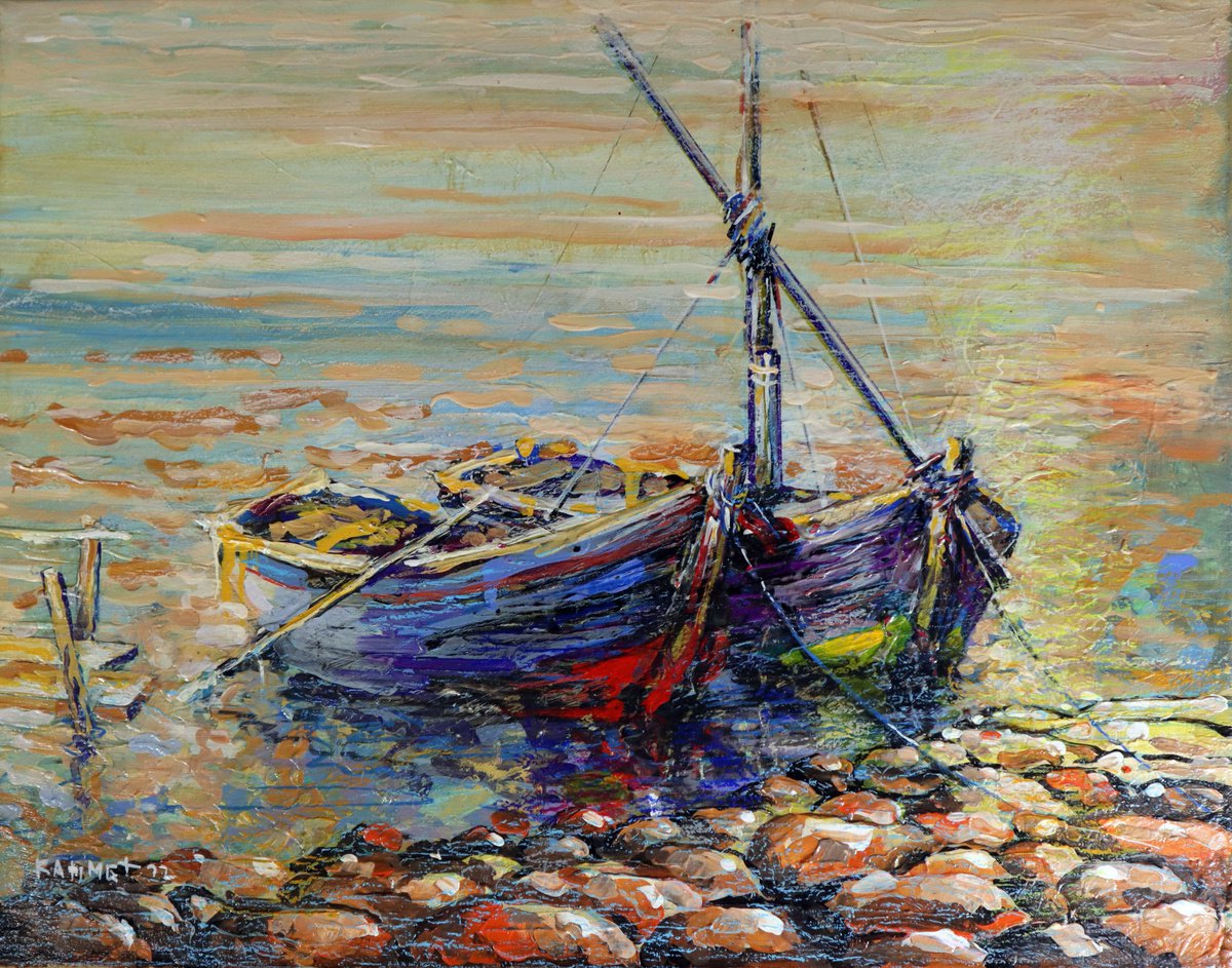 Fishing Boats. by Rakhmet Redzhepov