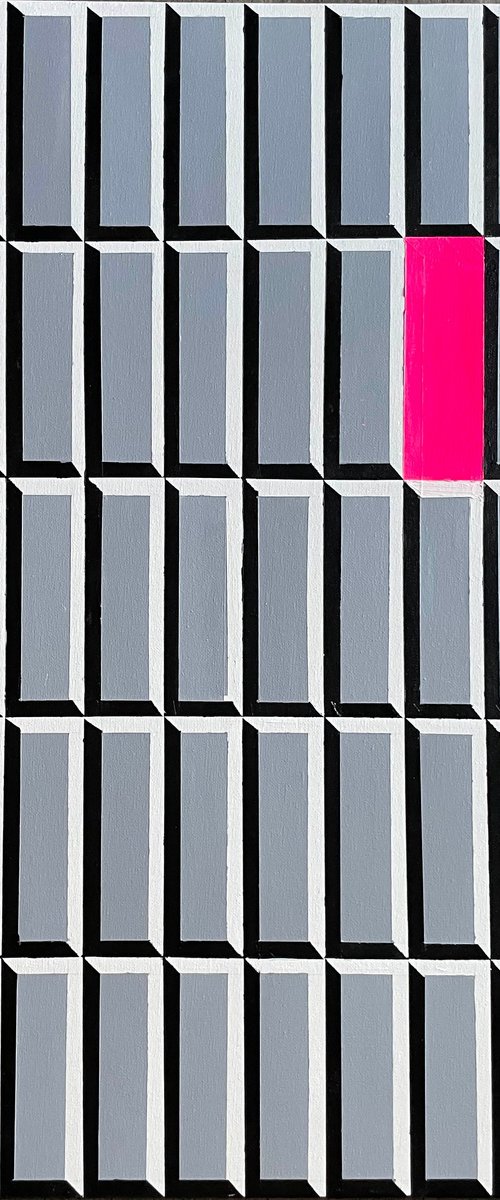 Pink Amidst Concrete Jungle by Dominic Joyce