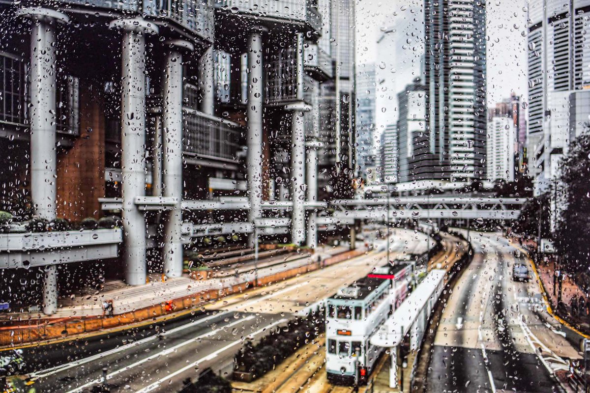 Abstract Cityscapes Photograph By Sven Pfrommer, 47 X 31", Rainy Days In Hong Kong Xv, Original Artwork