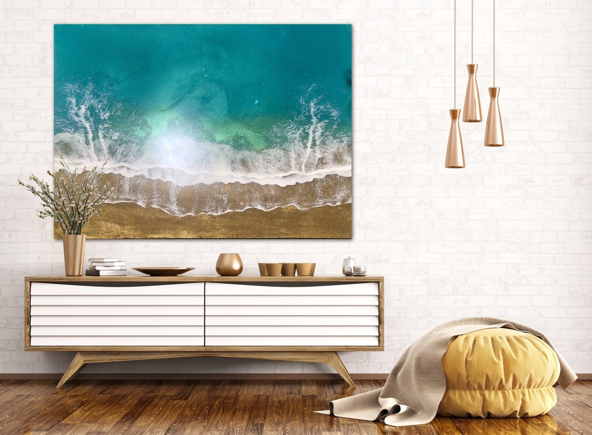 Impressionistic Landscape Painting By Ana Hefco, 48 X 36, Solace, Original Artwork