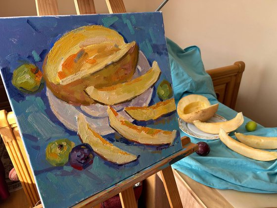 melon still life