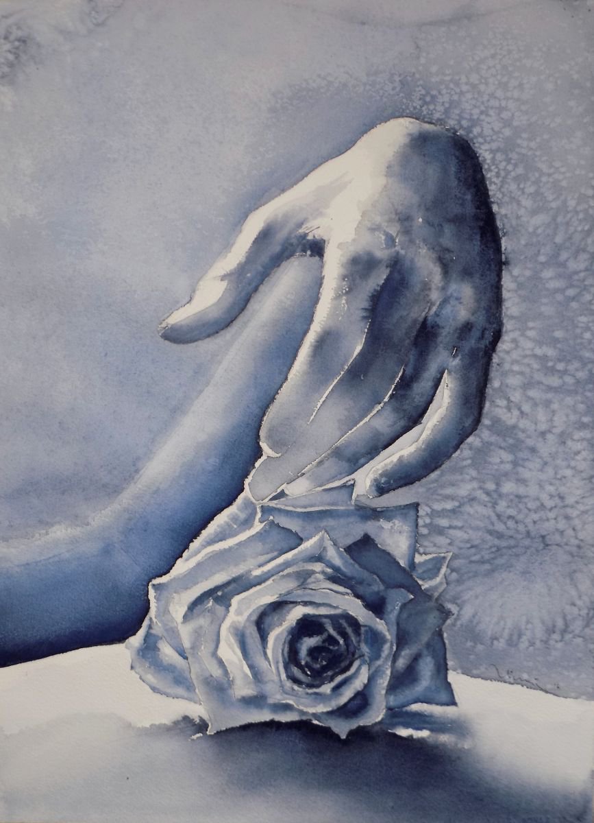 The kiss of the rose by Ninni watercolors