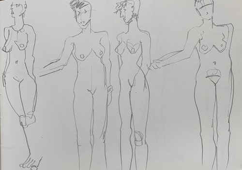 Sketch female figures life study no.2 by Hanna Bell