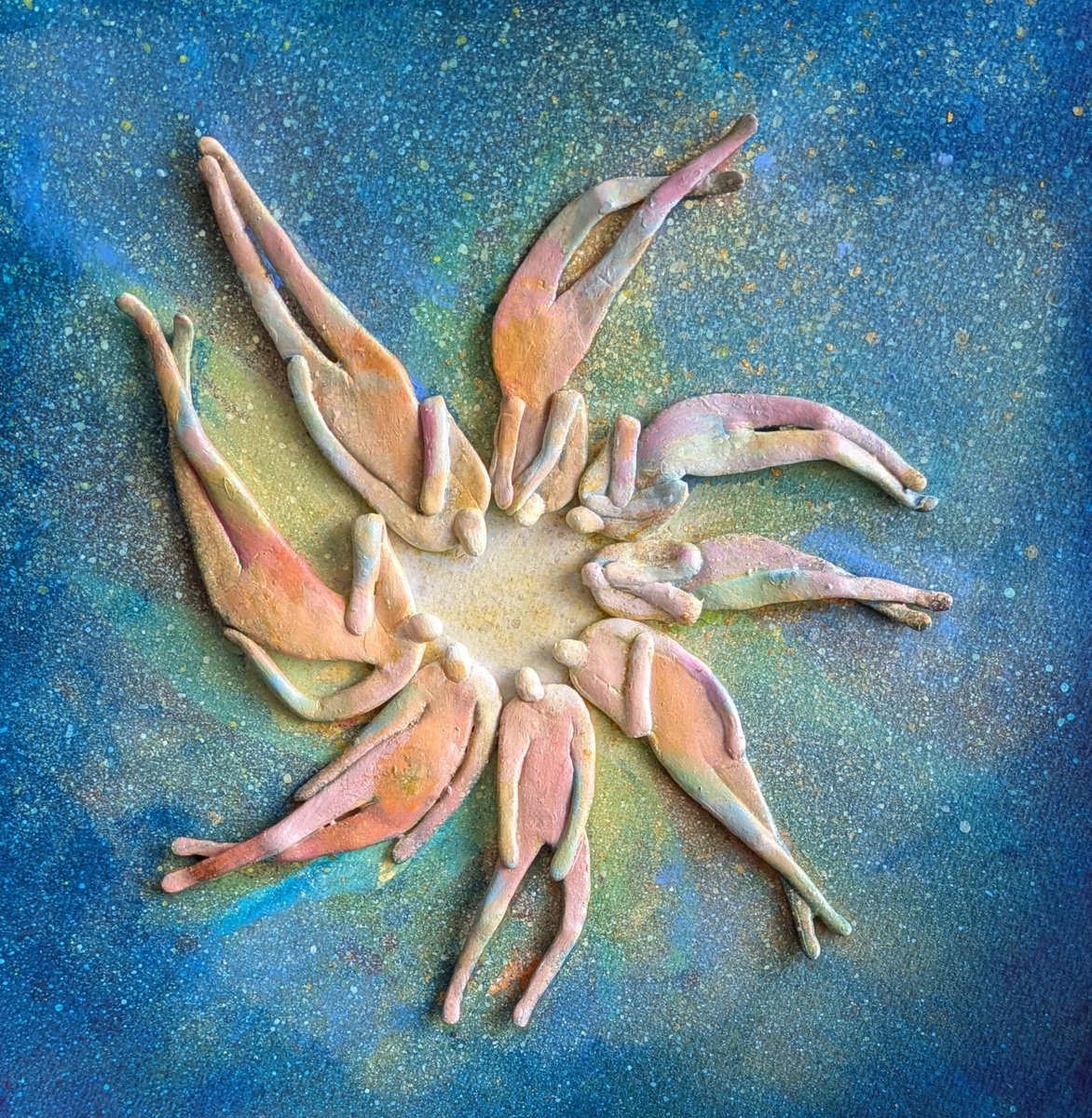Expressive Collage , Unity 2 By Karen Wilcox, 10 X 10, Artwork For Sale On Artfinder
