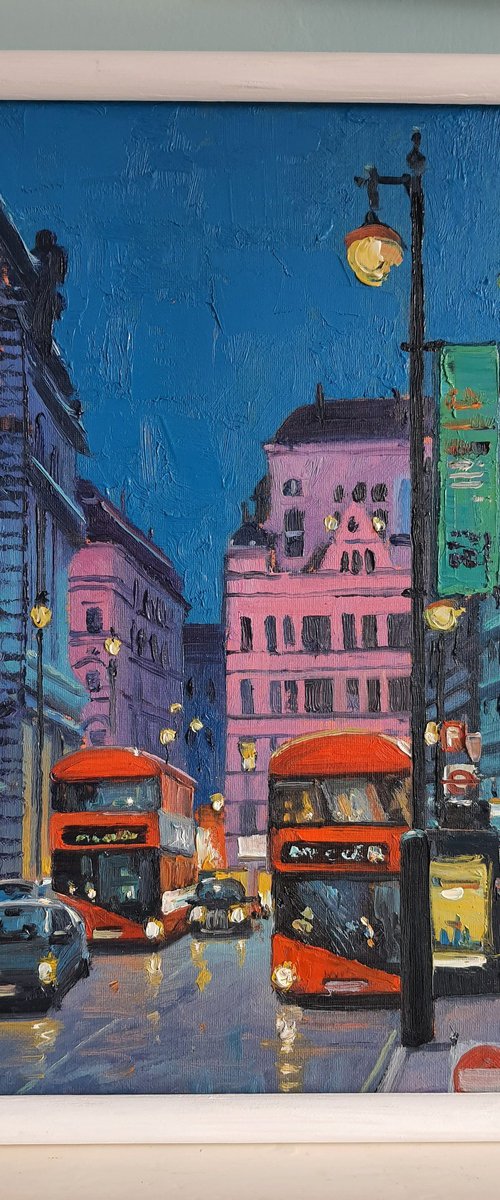 Haymarket Nocturne London by Roberto Ponte
