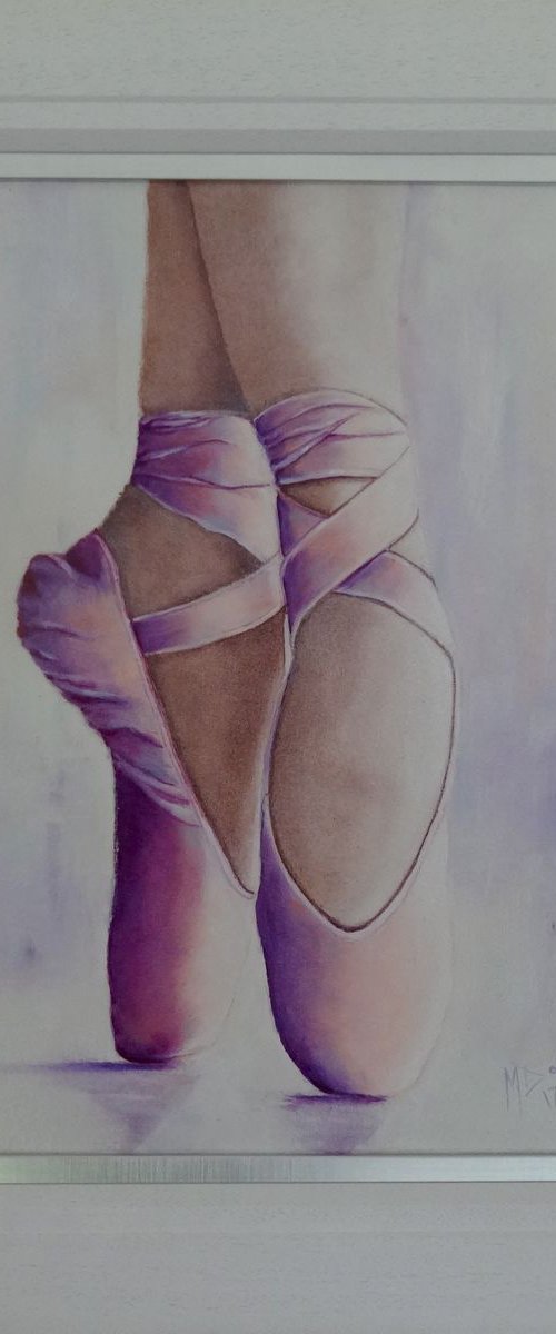 My New Ballet Shoes by Mel Davies Original Art