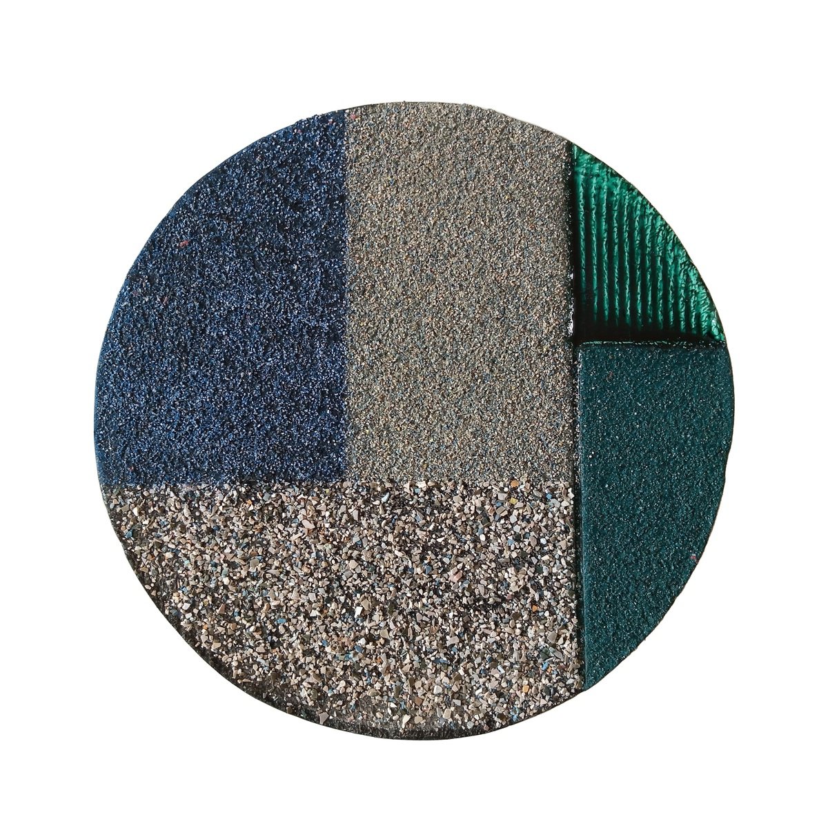 Geometric Abstract Relief By Rossitza Trendafilova, 10 X 10", "Code: Green Ii", Original Artwork