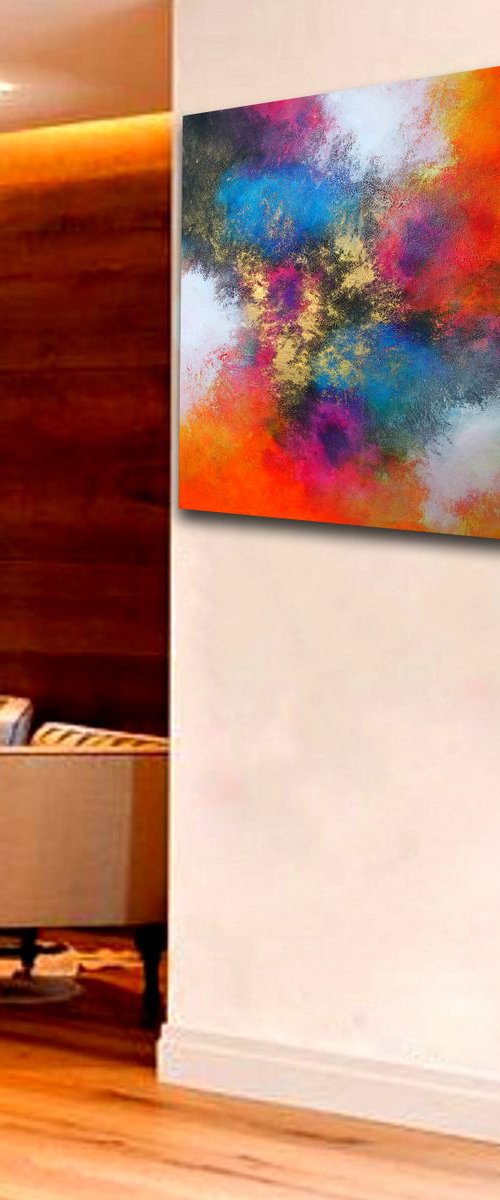 Contemporary art, original acrylic abstract painting / Unique painting by Alex Senchenko /Ready to hang /  Episode 68 by Alex Senchenko