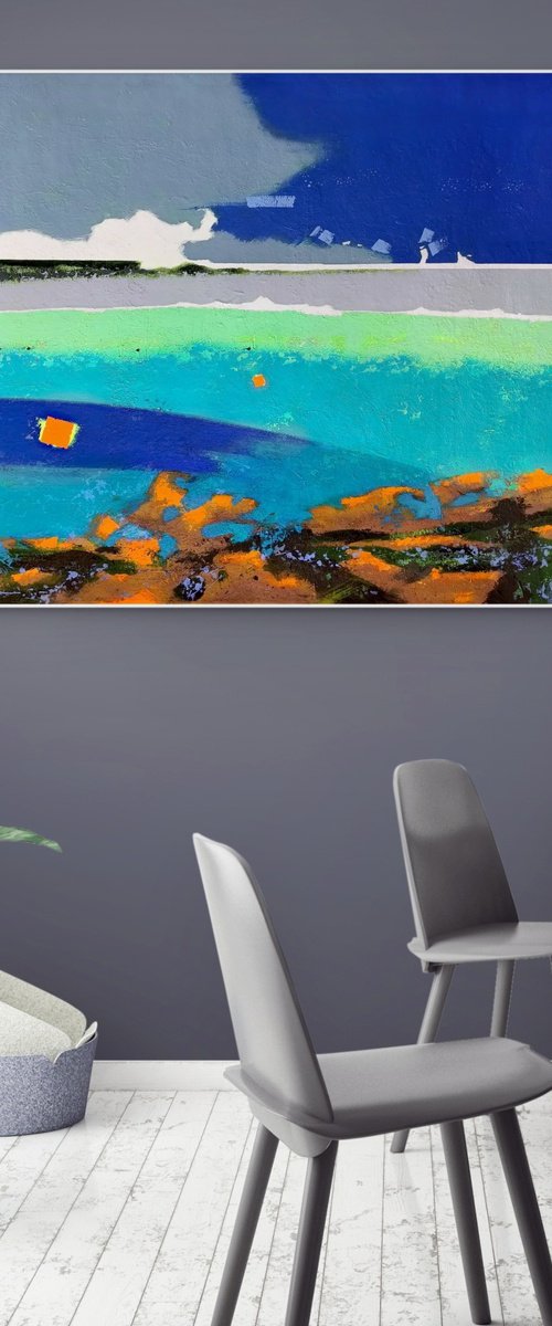 Abstract Azure and Blue Velvet by Evgen Semenyuk