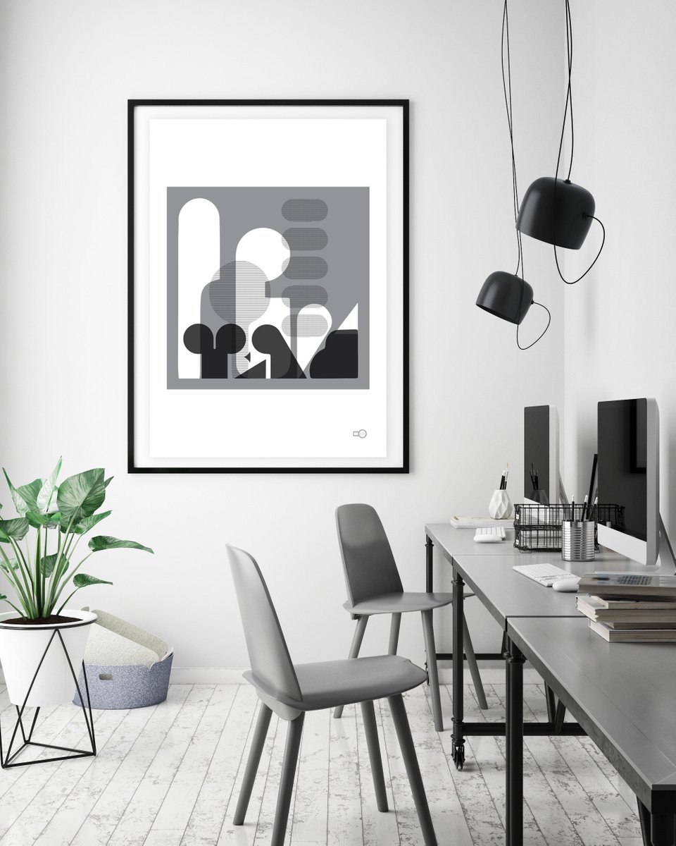 Geometric Abstract Giclee Print By Leigh Bagley, 28 X 39", 15, Original Artwork