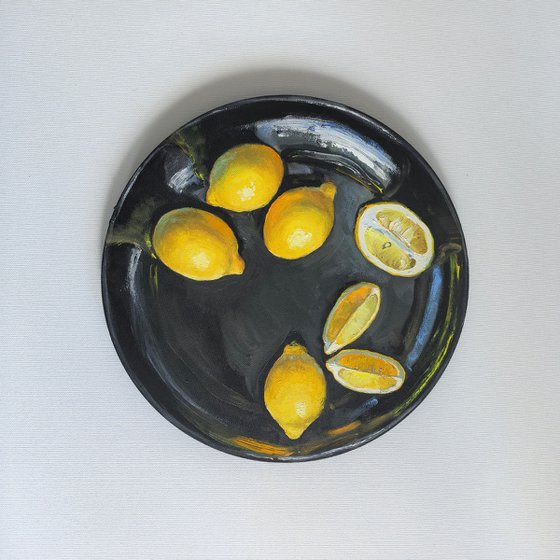 Lemons on plate