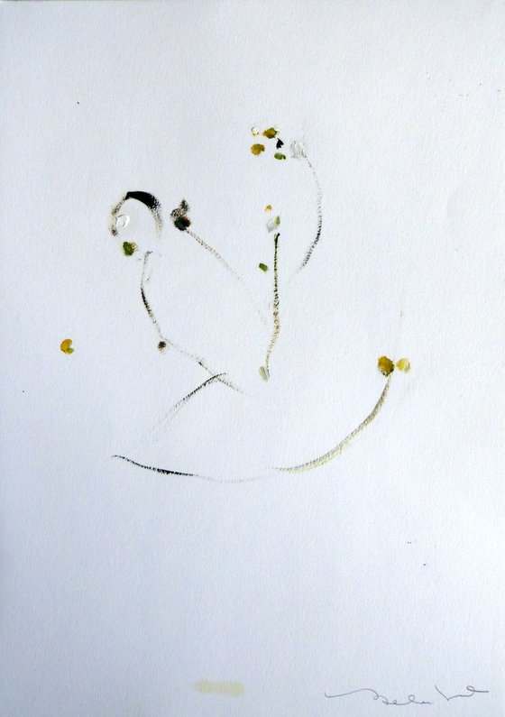 Singing Bird, oil on paper 29x41 cm