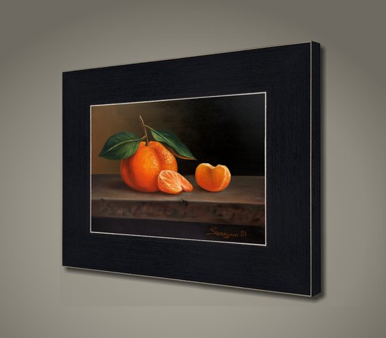 Mandarins (27x34cm, oil on panel)