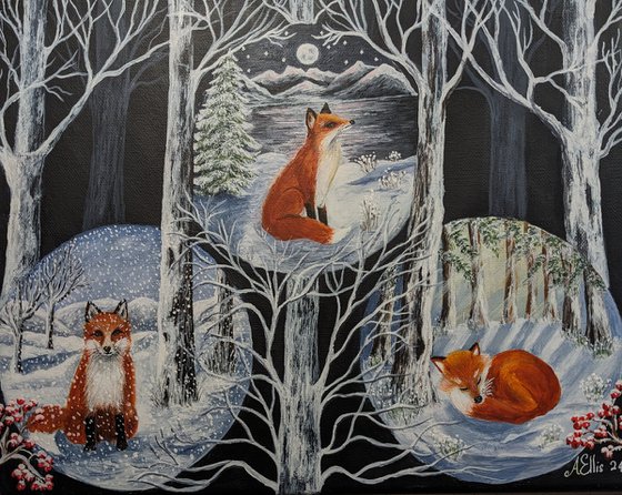 Foxes in Winter