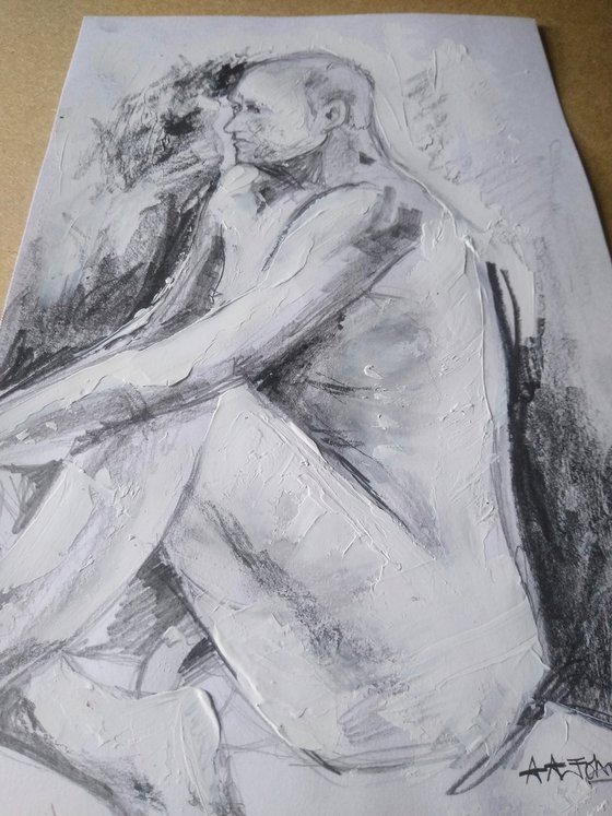 Male life drawing.