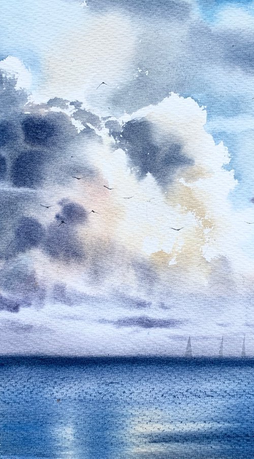 Sea cloudscape by Eugenia Gorbacheva
