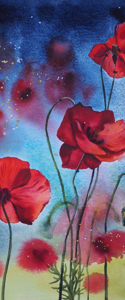 Expressive poppies by Delnara El
