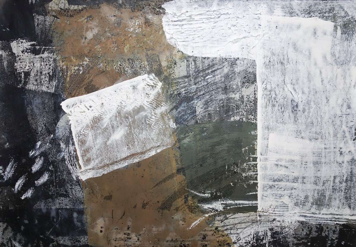 Abstract Landscape Oil Painting By Elizabeth Anne Fox, 23 X 16, Black River 12, Original Artwork