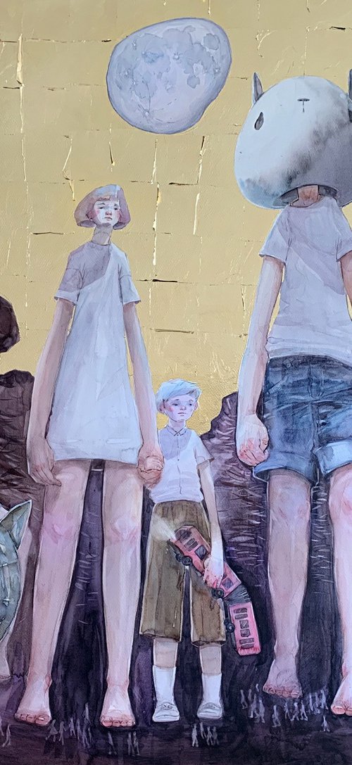 Invisible Children 105x105 by Liona de Liv