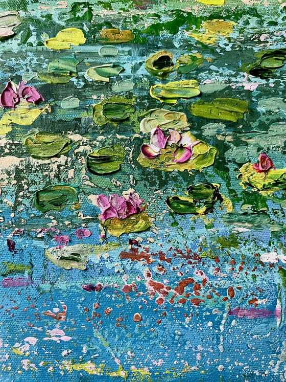 Walking By The WaterGarden - Waterlily Pond Diptych