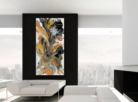 The Shining of Gold - LARGE, VIBRANT, COLOURED ABSTRACT ART – EXPRESSIONS OF ENERGY AND LIGHT. READY TO HANG!