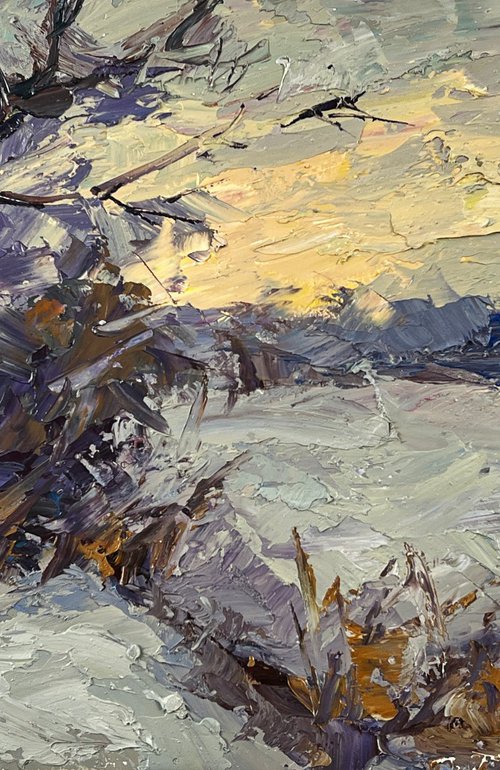 Winter Field Early in the Morning by Boris Serdyuk