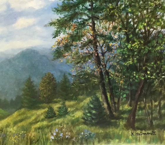 TENNESSEE TRAIL by K. McDermott oil 22X28  (ON HOLD)