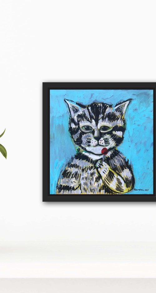 lollipop Cat by Roberto Munguia Garcia