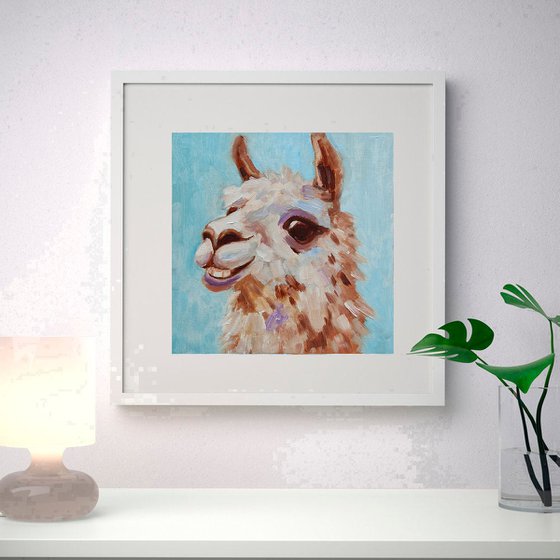 Cheerful Llama Painting