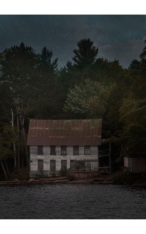 Abandoned House, Long Lake - 24 x 16"  - Dusk Series by Brooke T Ryan
