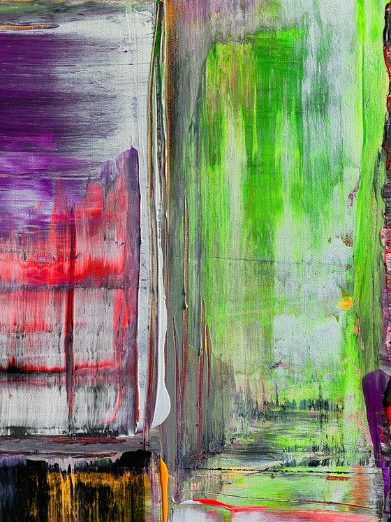 "You Pretty Things" - Original PMS Abstract Acrylic Painting Diptych On Canvas - 48" x 30"