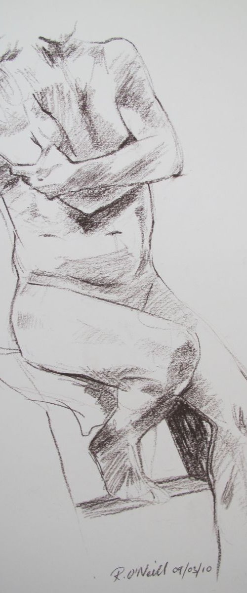 Seated male nude by Rory O’Neill