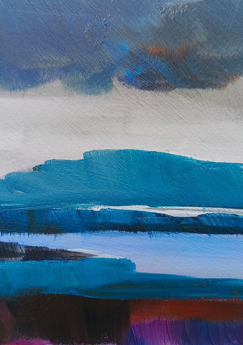 Seascape in blue by mahonart75