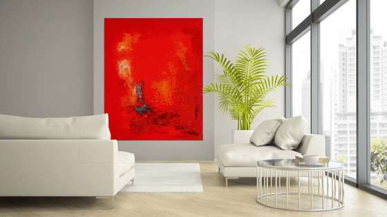 Red is red (ref#:600-100F) - LARGE PAINTING