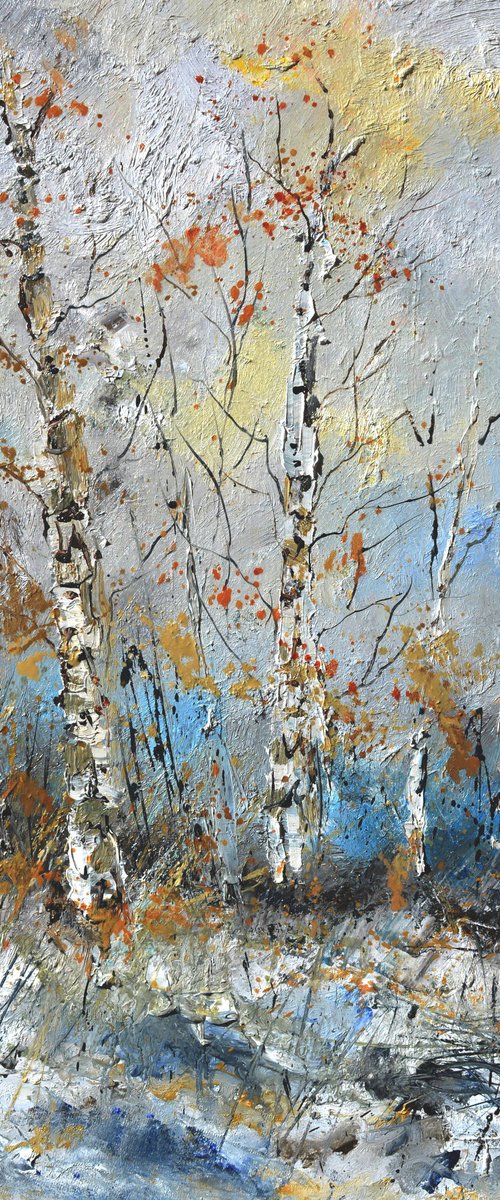 Aspen trees in winter by Pol Henry Ledent